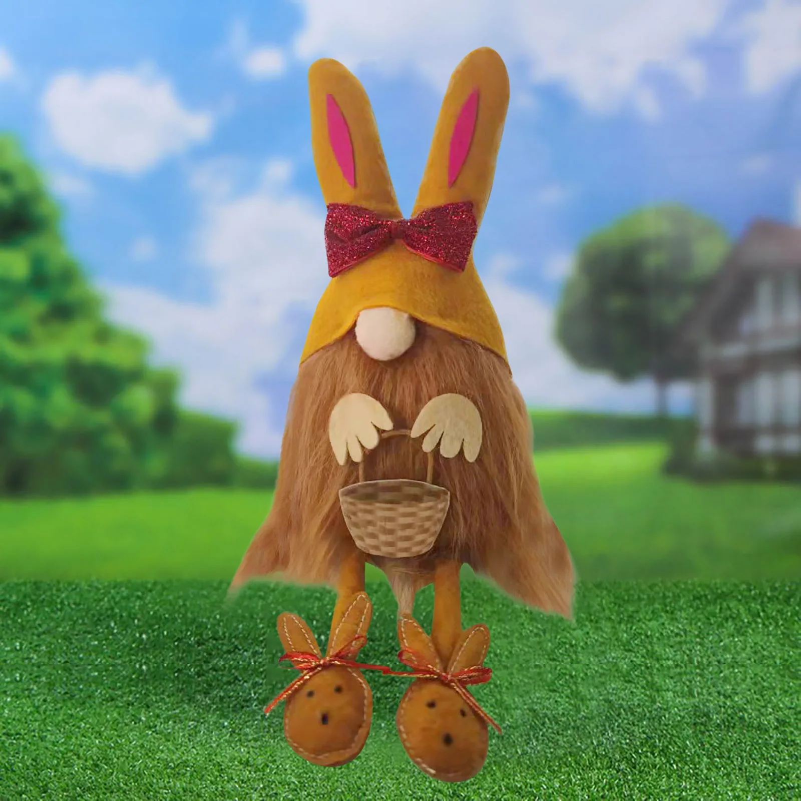 

Пасхальные украшения, Безликие кукольные длинные ножки, стоячие безликие декоративные статуи, уличное украшение для груди