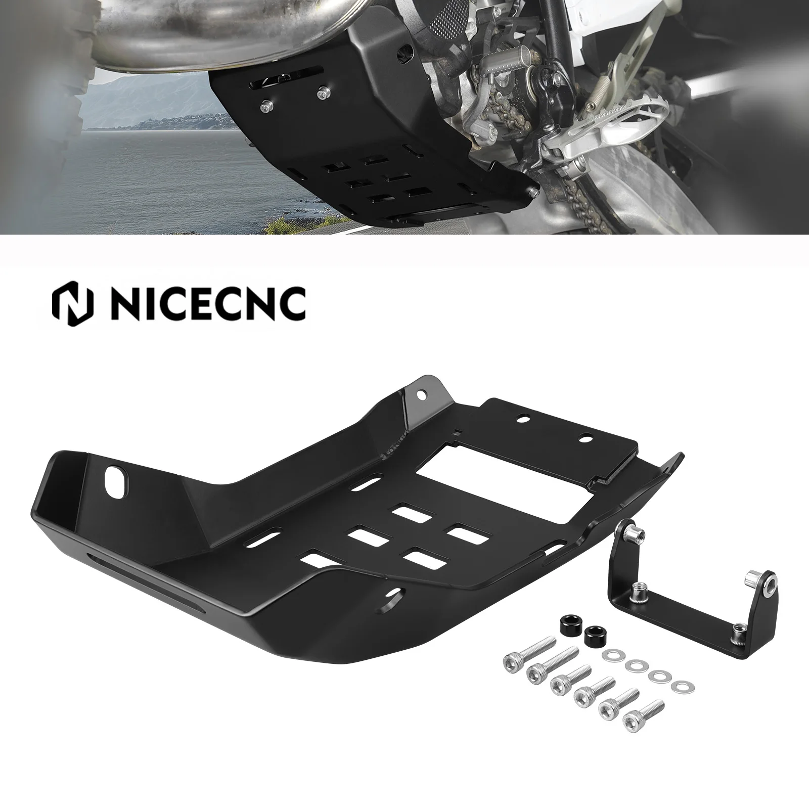 Для KTM EXC 300 2024 NICECNC Skidplate Нижняя защита двигателя мотоцикла XCW 250 SX XC 300-2023