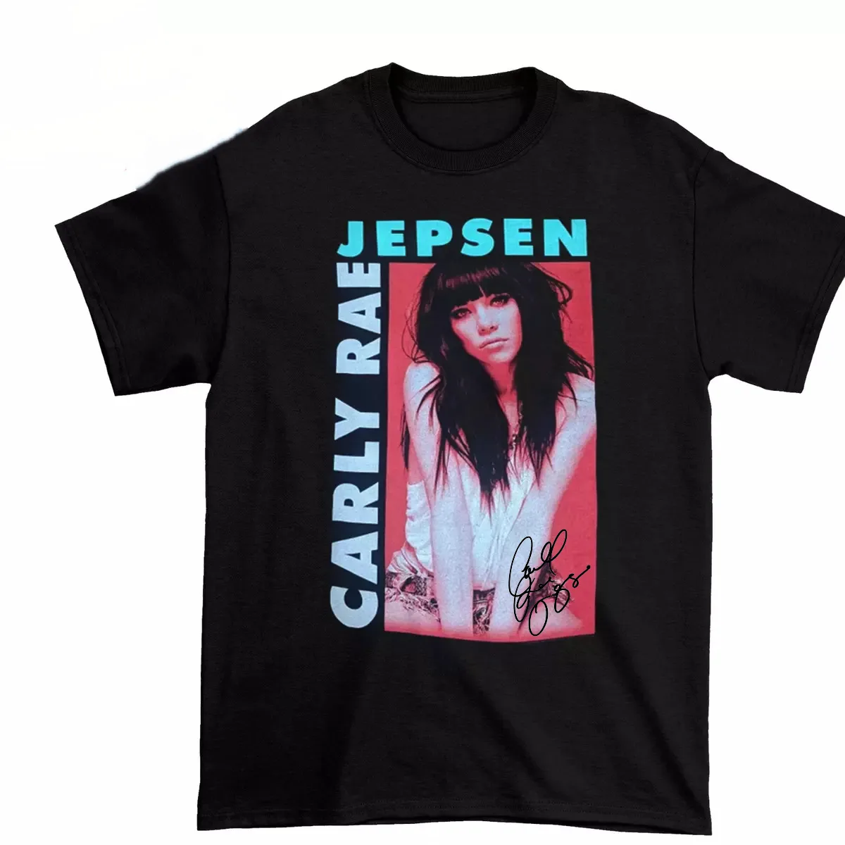 Vtg Carly Rae Jepsen Singer Хлопковая черная футболка в полный размер
