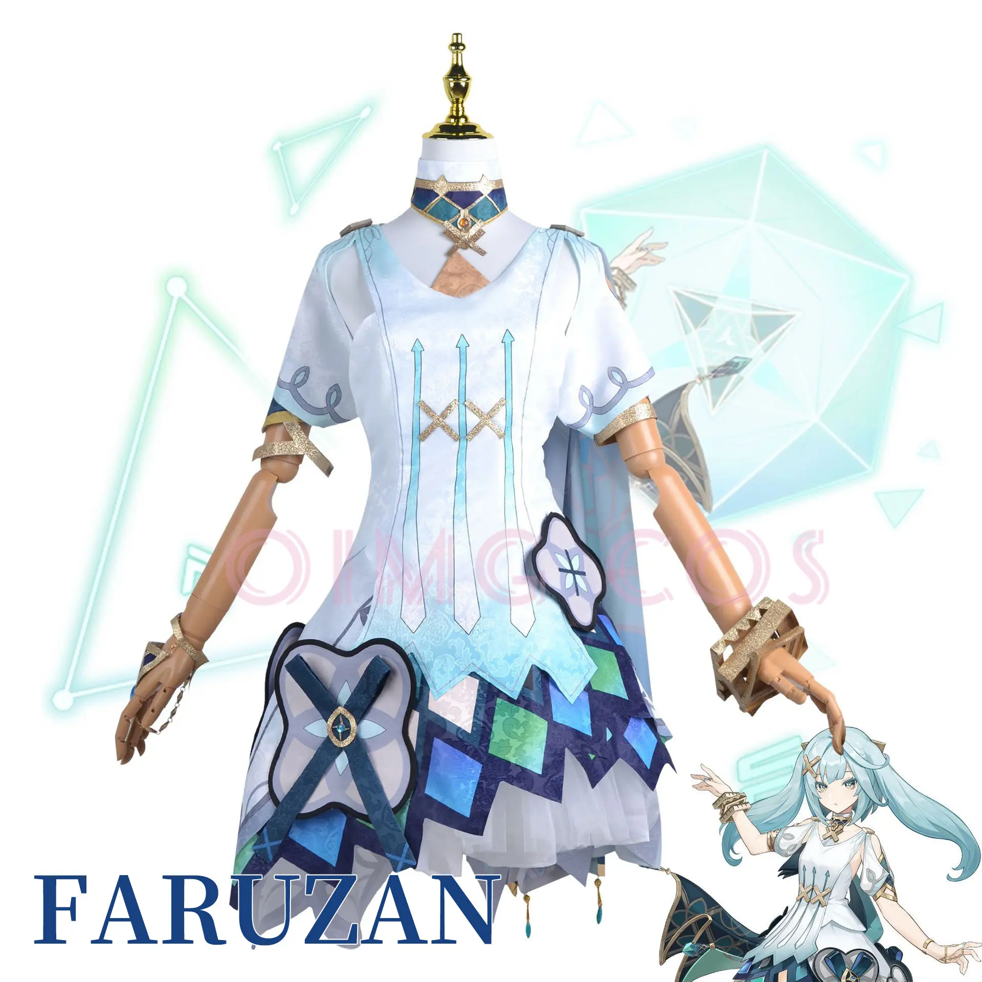 

Genshin Impact Faruzan Cosplay Costume Uniform Anime Chinese Style Halloween Costumes Game
