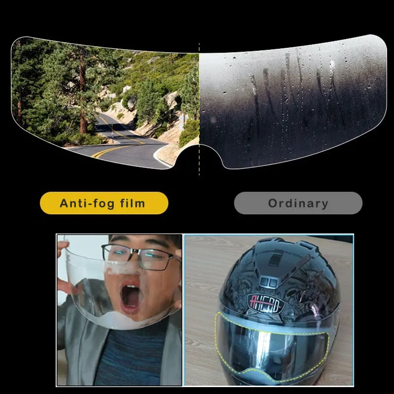 Universal Motorcycle Helmet Rainproof Anti-fog Film Anti-Fog Patch Screen Against UV Accessories 245*80MM |