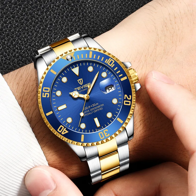 Mechanical Watch Water Ghost Live Explosion Business Watch Men's Korean Mechanical Waterproof Men's Watch