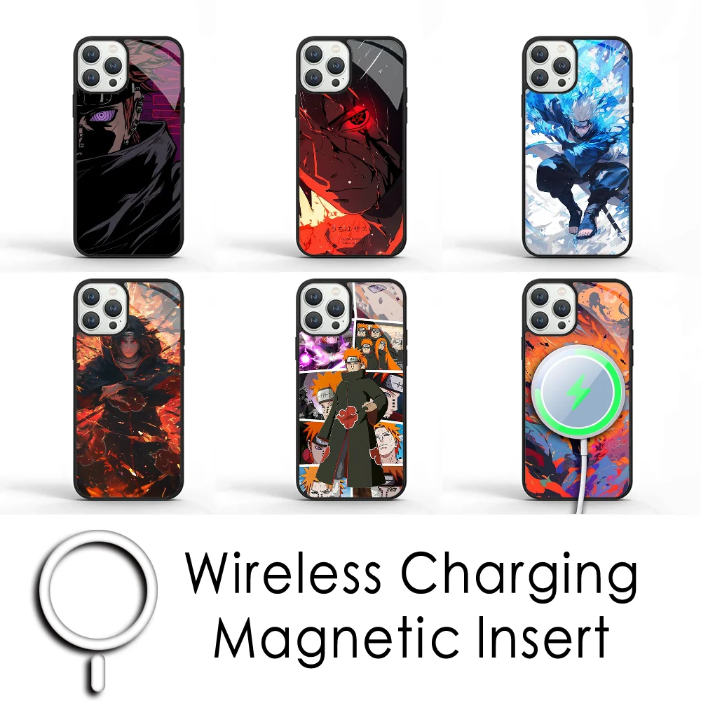 Anime I-Itachi P-Pain N-Naruto Phone Case For IPhone 16 15 Pro Max 14 Plus 13 12 11 Magesafe Magnetic Wireless Charge Cover