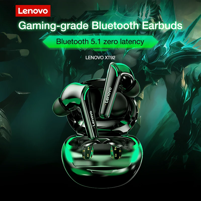 

Lenovo XT92 Wireless Headphones Gaming Earphone Bluetooth 5.1 Professional Gamer Earbuds With Mic for iPhone 13 Xiaomi TWS