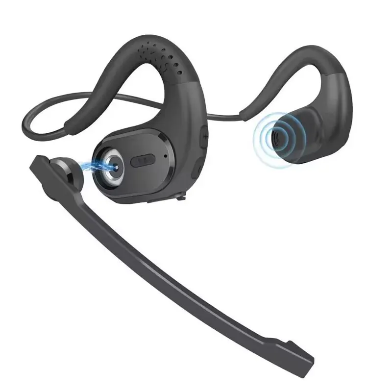 

Проводящая воздух гарнитура Bluetooth Модернизированный G9 беспроводные открытые наушники для шлема телефоны со съемным микрофоном стрела Multipoint Connect PC