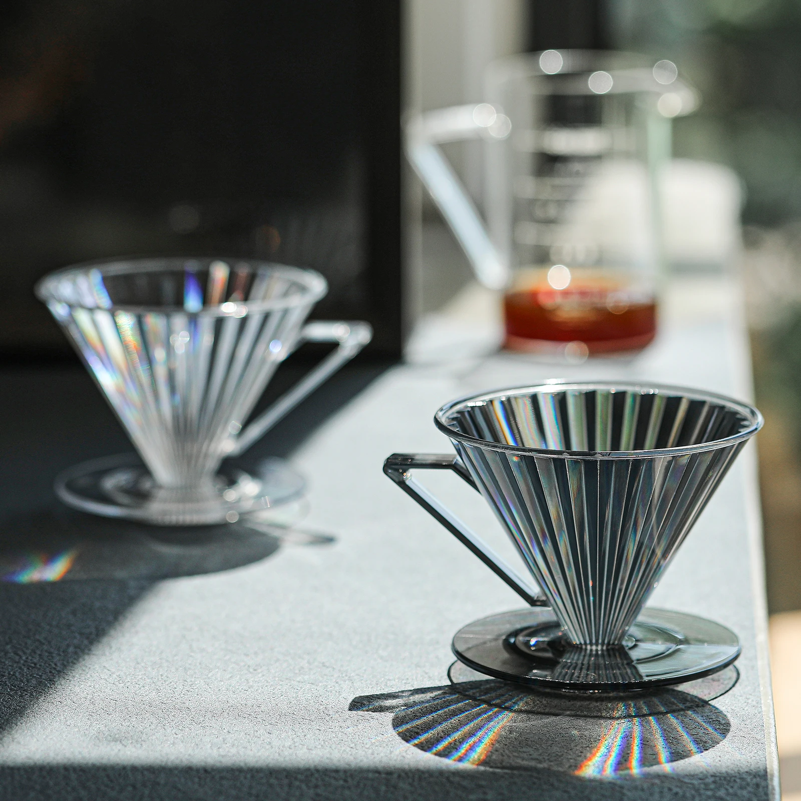 

Glass Filter Coffee Cup With Handle Delicate Espresso Filters Drip Filter Cups Fashion Cafe Accessories Coffee Distributor