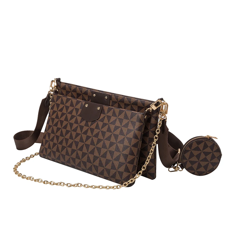 

Big New Pattern Multi-Color Fashion Brand Designer 3-IN-1 Messenger Handbag Crossbody Handbag Shoulder Bag Women's Bag