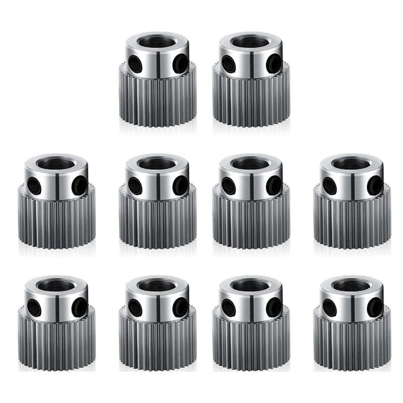 

10Pcs Extruder Wheel Gear 3D Printer Parts 36 Teeth Gear Stainless Steel Extruder Gear for CR-10, CR-10S, S5, Ender 3