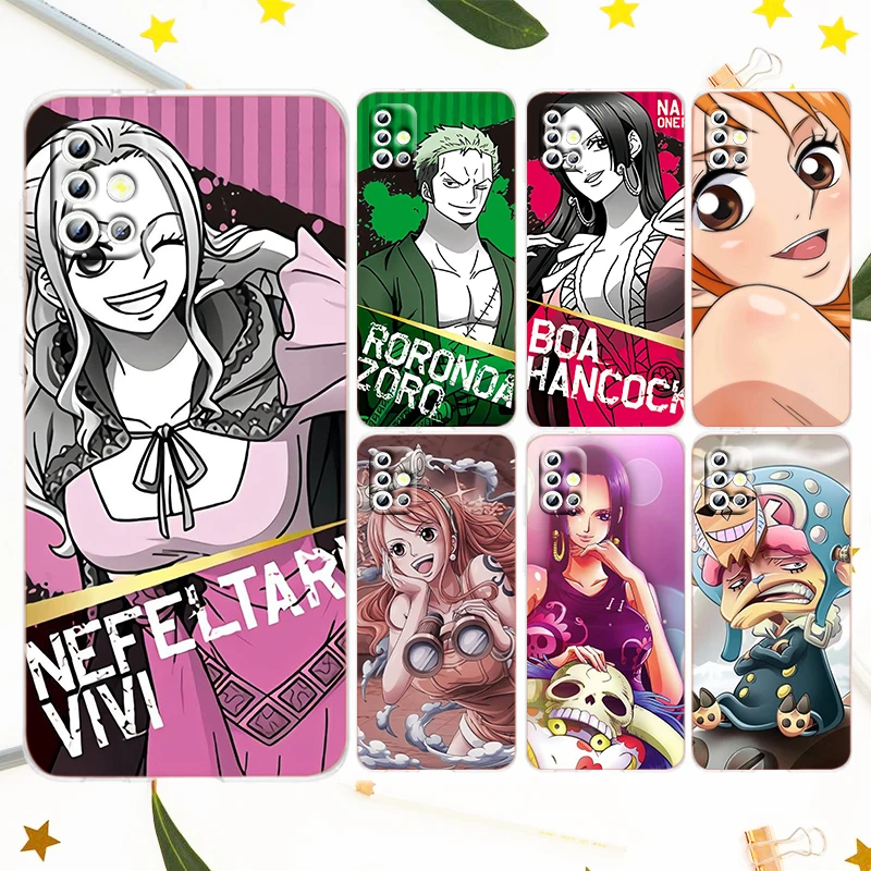 

Nami Zoro One Piece For Samsung Galaxy A50 A30 A73 A71 A53 A52 A51 A33 A32 A22 A03 A03S A02S A31 Transparent Phone Case