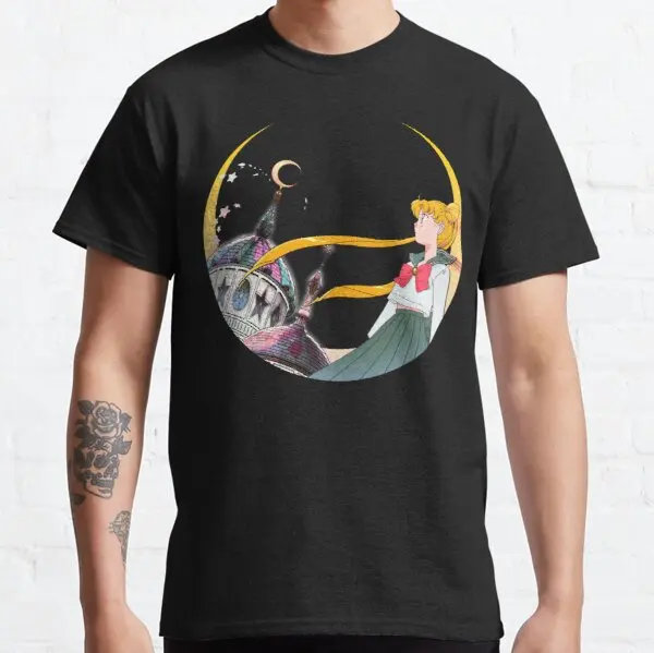 

Летняя футболка с принтом Moonlight Densetsu Night Version reikanpoppu, в стиле Харадзюку, новый подарок для мужчин и женщин, футболка в стиле хип-хоп для пар, хлопок