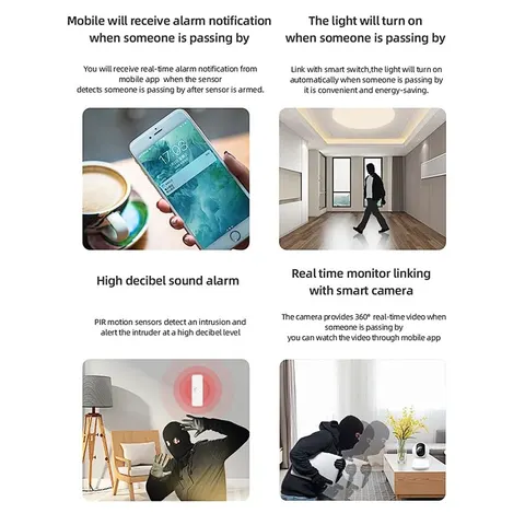 Tuya WiFi Zigbee PIR Датчик Движения Умный Дом Инфракрасный Детектор Человеческого Тела Работает С Alexa Google Home Для Безо...