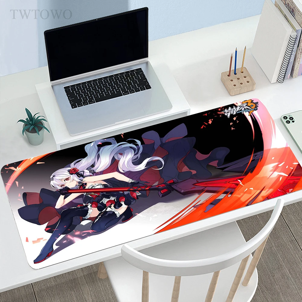 

Honkai Impact Mousepad XXL Custom Home Mouse Mat Desk Mats Soft Office Gamer Carpet Natural Rubber Table Mat Desktop Mouse Pad