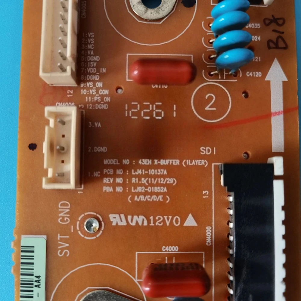 Фото Плата Z Board LJ41-10137A LJ92-01852A X-SUS Board 43EH X-BUFFER 1LAYER для плазменных телевизоров PS43E450A1R PS43D450A2W PS43E450A1W PN43E450A1F №4