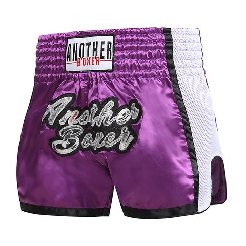 Шорты Muay Thai для мужчин и женщин, боксерские шорты с вышивкой, для кикбоксинга, тренировочные атласные штаны для тренировок в тренажерном зале