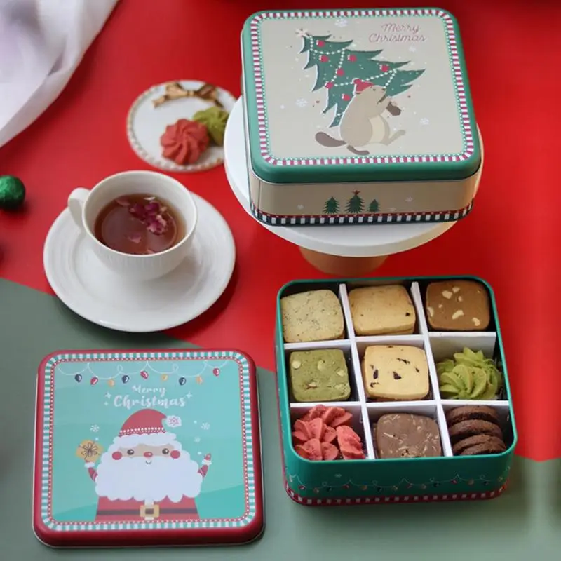 Storage Tinplate Tins For Cookies Holiday Empty Tins For Candy Chocolate Cookies And Small Gifts