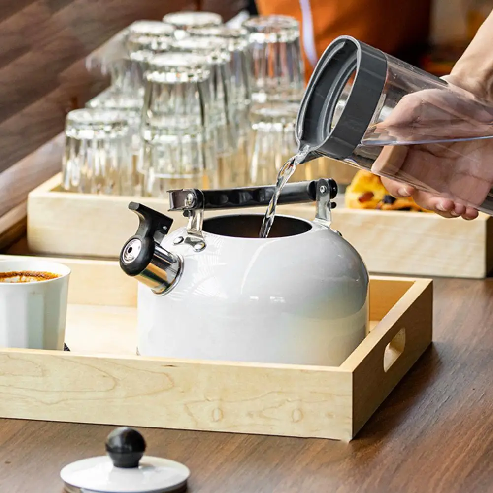 

Whistle Kettle Fashionable Stainless Steel Flat Back for Daily Use Boiling Water Jug Water Kettle
