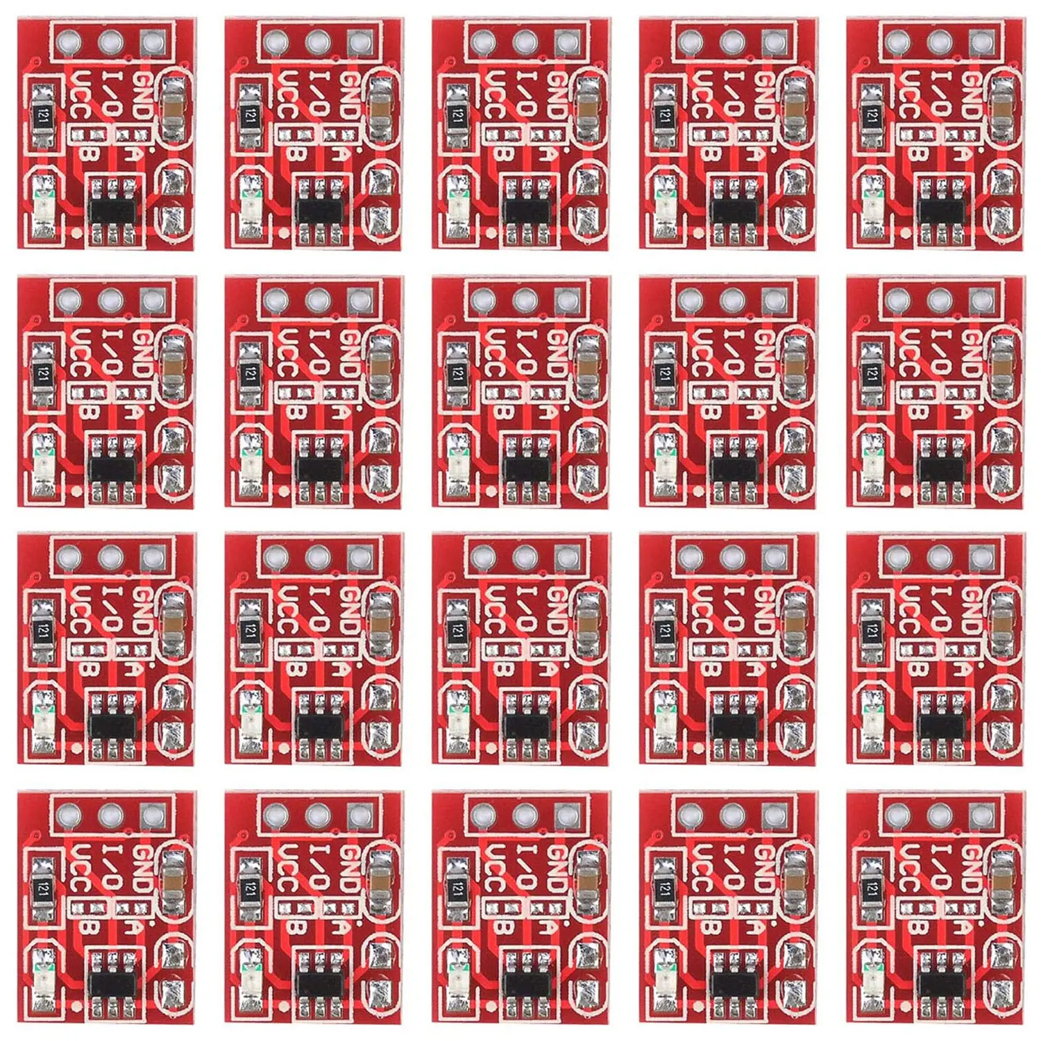 

100PCS TTP223 Capacitive Touch Switch Button Sensor Module Single Channel Self Locking/No-Locking Modifies Sensor For Arduino