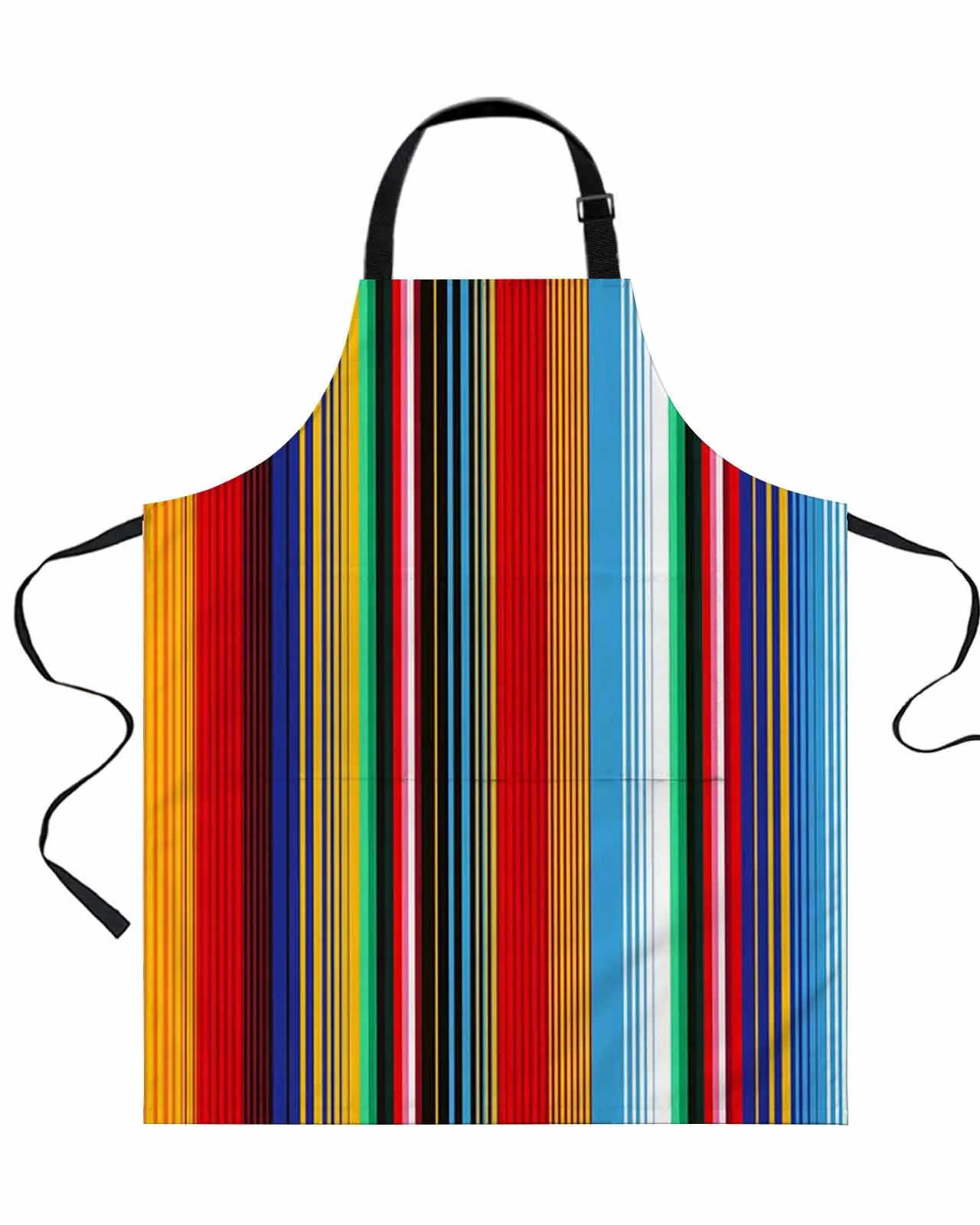 

Colorful Mexican Stripes Apron Waterproof Anti-Oil Sleeveless Useful Things for Kitchen Gown Men Women Home Restaurant Work Wear