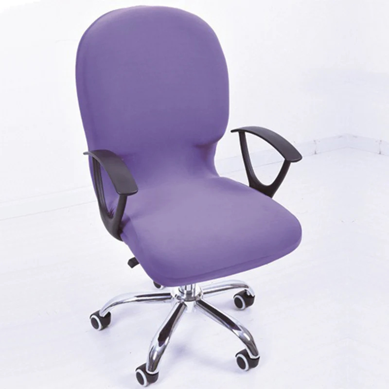 Stretchable Office Chair Cover Solid Computer Chair Cover Spandex Stretch Armchair Seat Case  Removable and Washable WWO