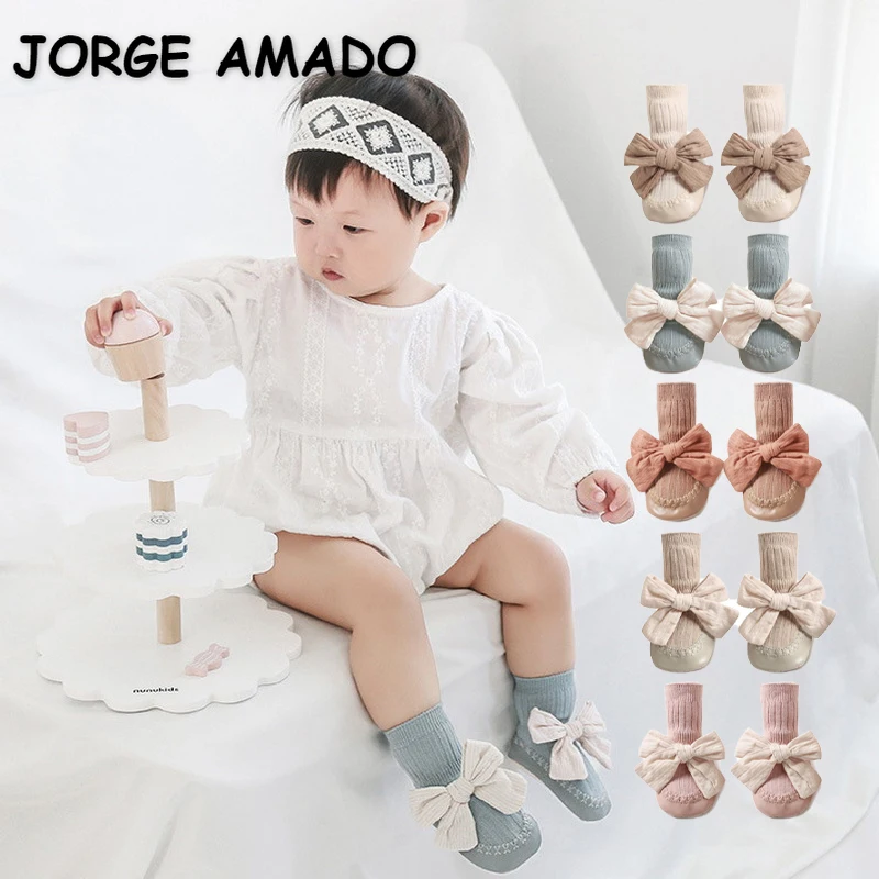 

Korean Style New Autumn Baby Girls Boy Shoes Socks Beige Blue Coffee Pink Khaki Cotton Medium Socks Infant Accessories E21