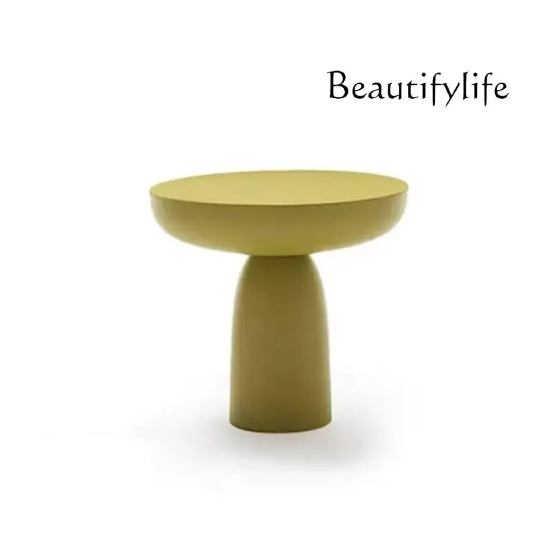 Nordic Cream Wind Edge Small Apartment Simple Round Coffee Table B & Sales Department Wabi Sansi Tea