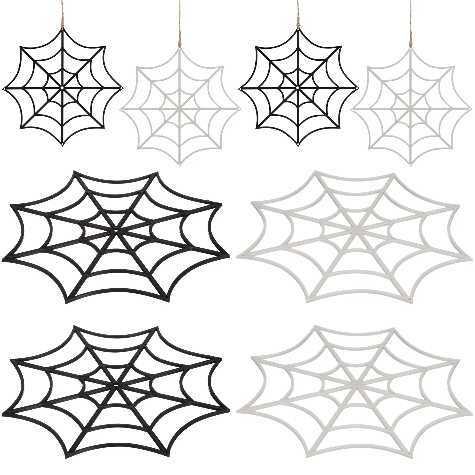 

12pcs Halloween Fun Ornaments Decorative Cobwebs Spider Webs (Assorted Color)
