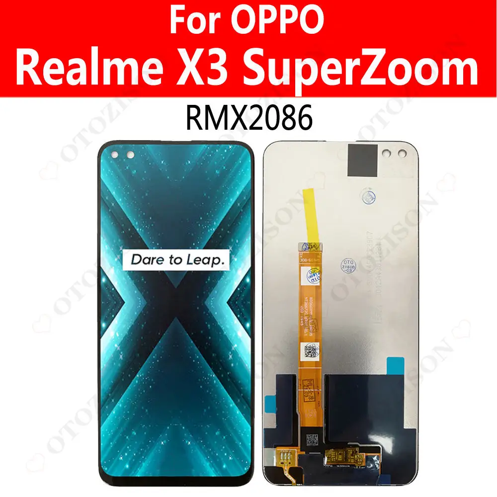 Дисплей 6,6 дюйма для Realme X3 SuperZoom RMX2086, ЖК-экран с сенсорным дигитайзером в сборе X3, суперзум, фото, замена, Протестировано, ОК