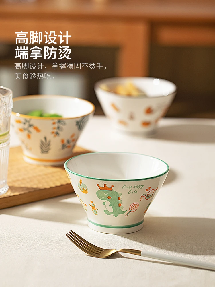 

Миска в форме капюшона от дождя в японском стиле, высокая миска, миска для риса, домашняя индивидуальная креативная миска для лапши маленько...