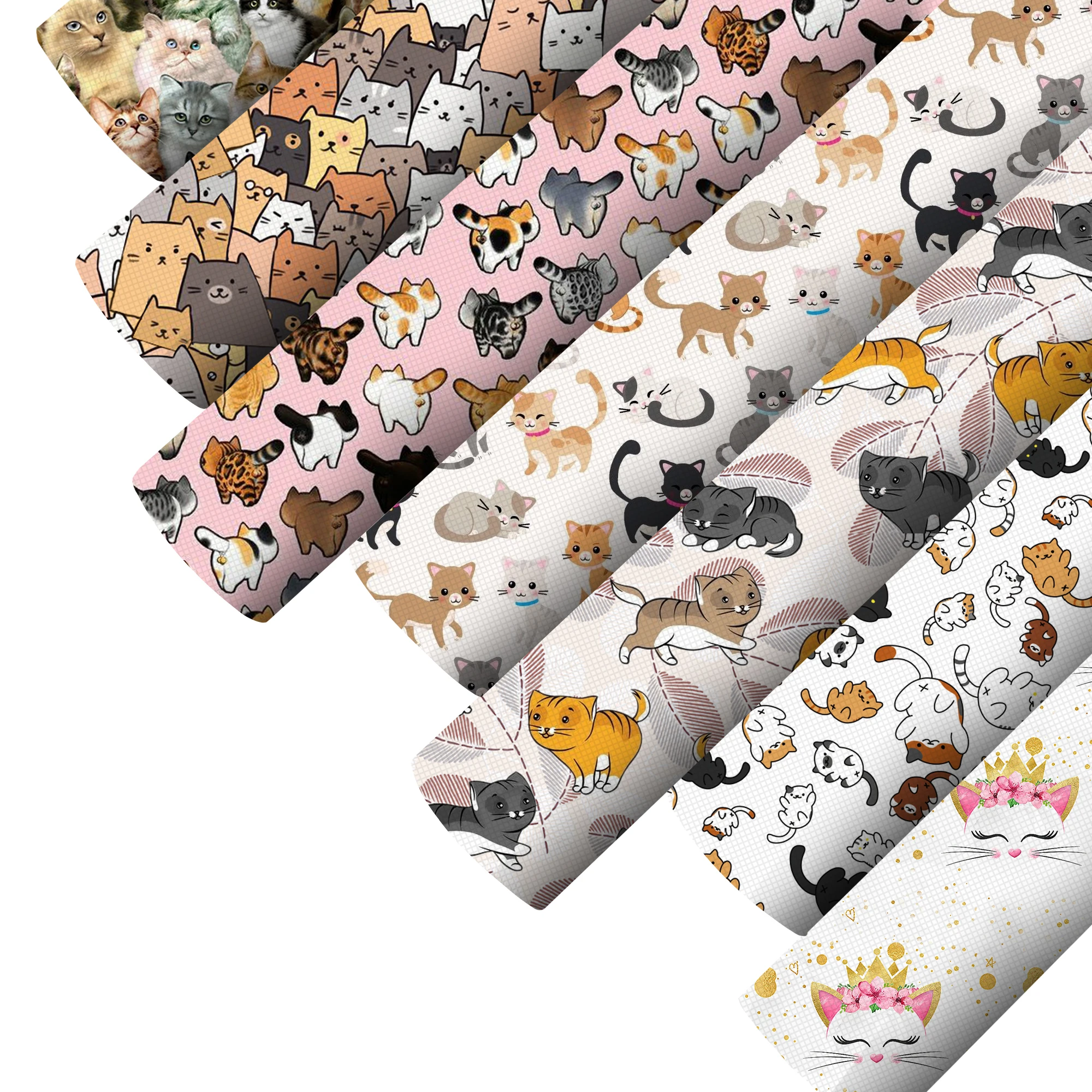 Гладкие листы из искусственной кожи 1Yc22951 с принтом кошек и собак