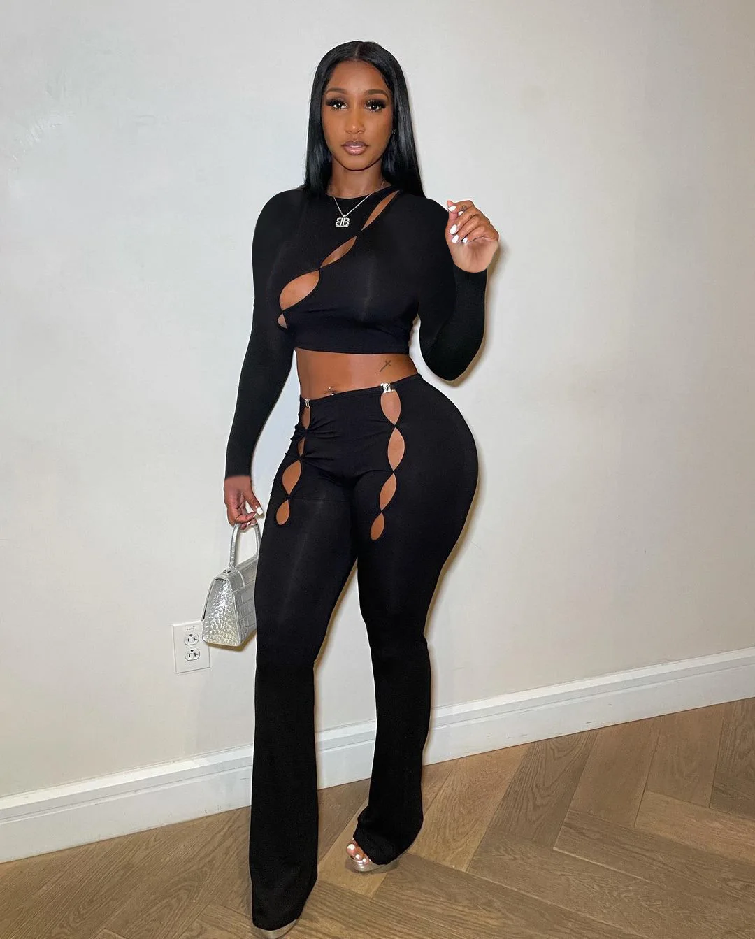 

Sexy Tracksuit Two Piece Set Women Trouser Suits Bodycon Set Woman 2 Pieces Female Elegant Clothing Pant Suit Summer Rave Outfit