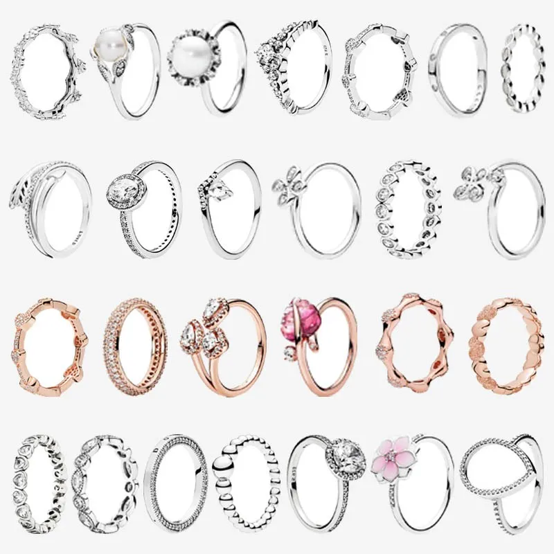 

Authentic 925 Sterling Silver Fashion Peach Heart Orchid Pearl Ring Is Suitable For Women's Engagement Jewelry Anniversary