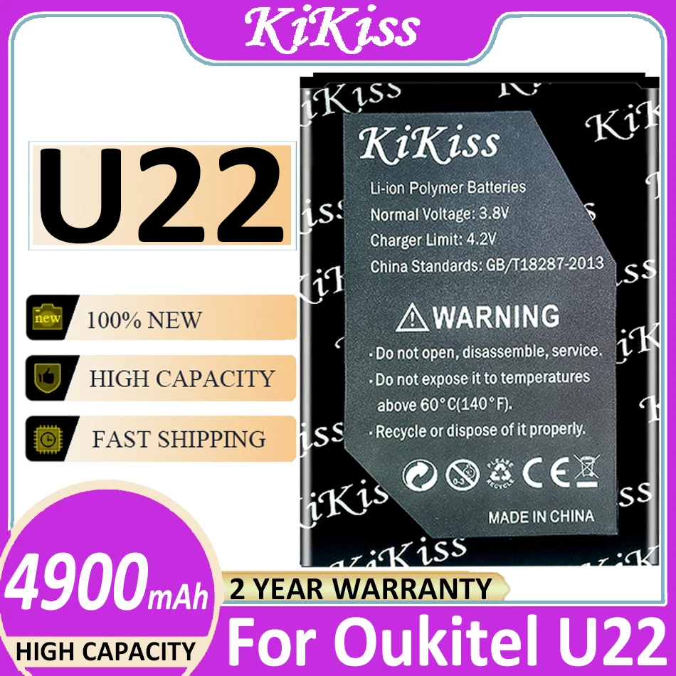 

U 22 4900mAh Battery For Oukitel U22 Backup Battery Replacement Mobile Phone Battery + Track Code