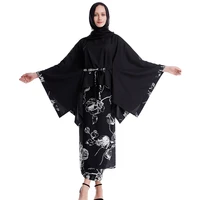 muslim 2 pcs sets dress women fashion islamic clothing sets summer womens suit elegant casual skirt sets