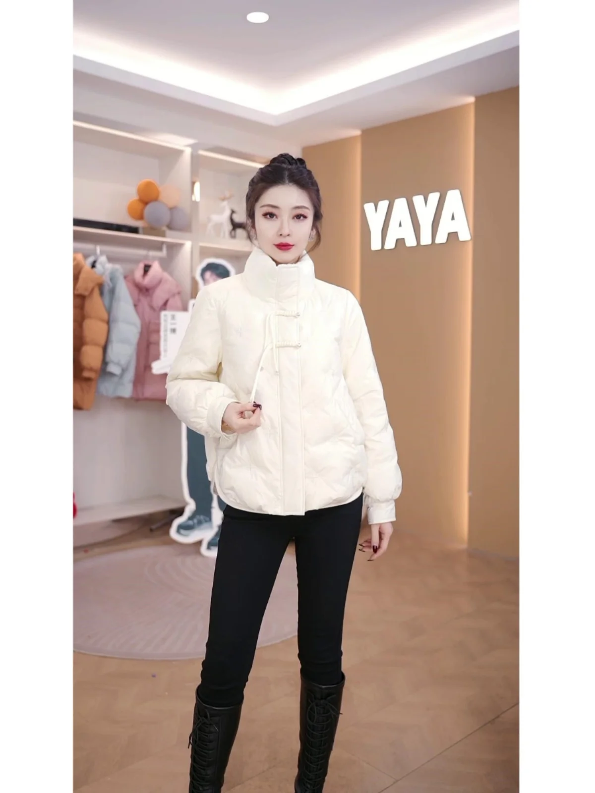 2024 зимняя новая китайская пуховая куртка с уткой женская короткая модная верхняя