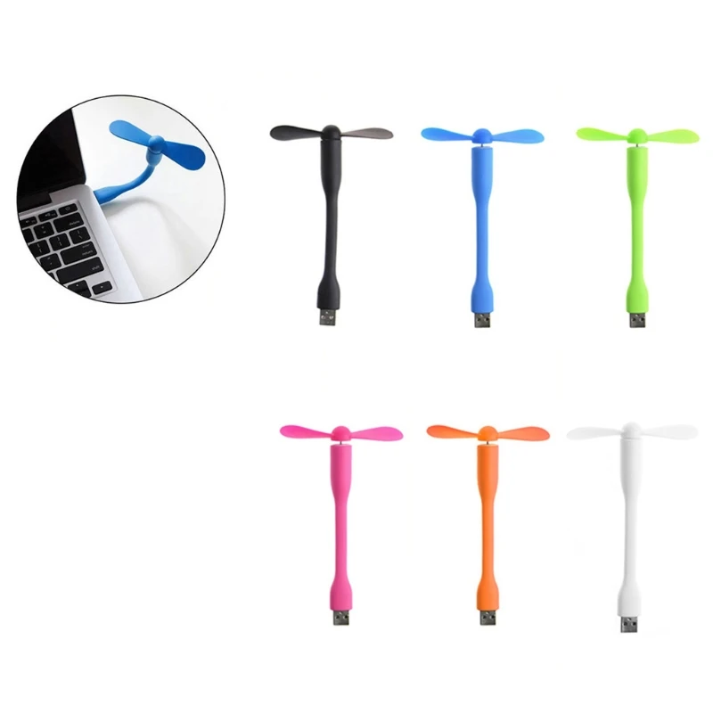 

Mini USB Fan Portable Ventilador Flexible Bendable Cooling Fan For Power USB Fan For Computer Summer