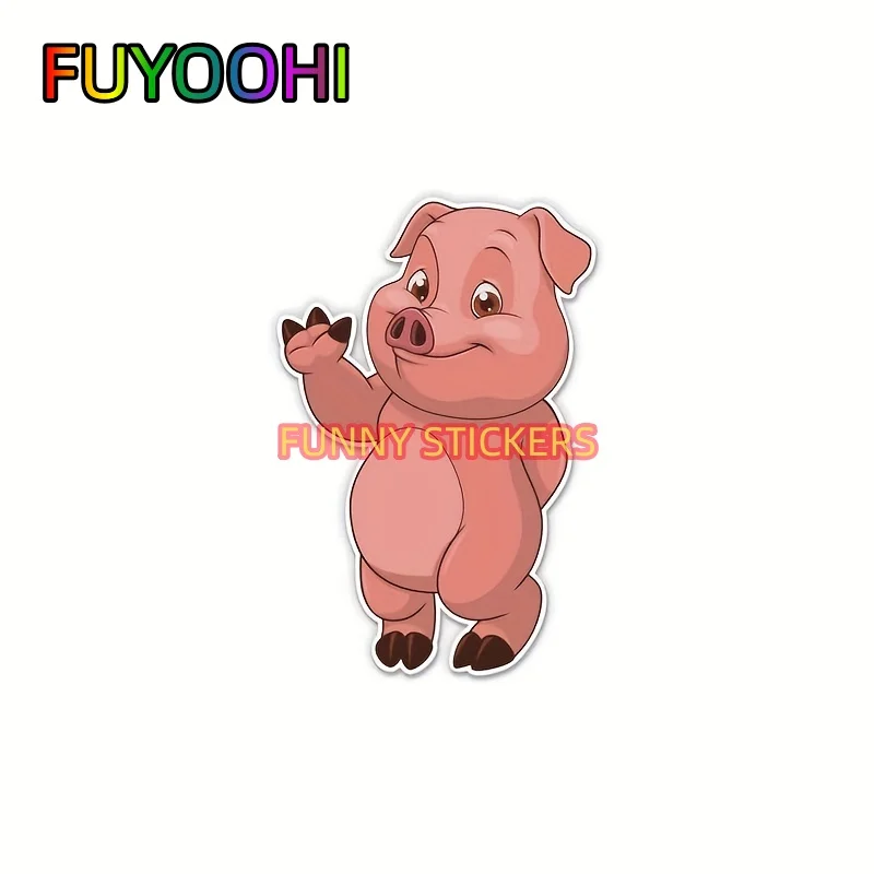 

FUYOOHI Graphics Express Piggy Cute Hello; Vinyl Sticker, for Car Laptop Waterproof Decal