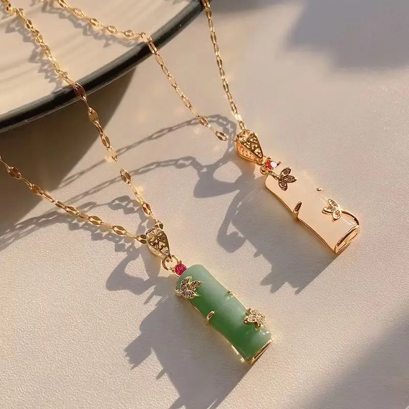 Новая Сегментированная Подвеска из бамбука с высокой талией и женской нишевой