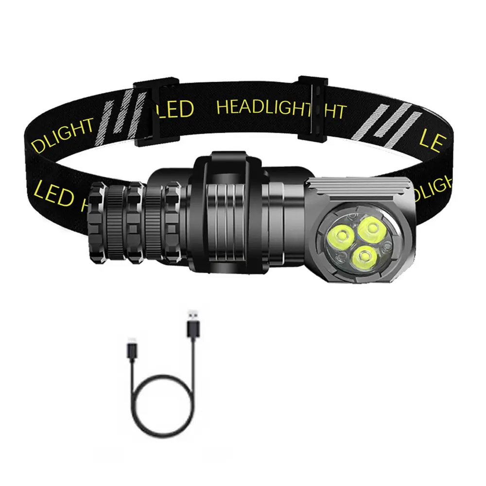 

Головной фонарь типа C USB 18650, цвет белый/красный