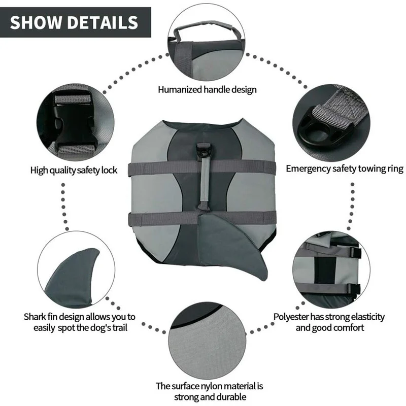 Спасательный жилет для домашних питомцев купальник с акулой и русалочкой собаки