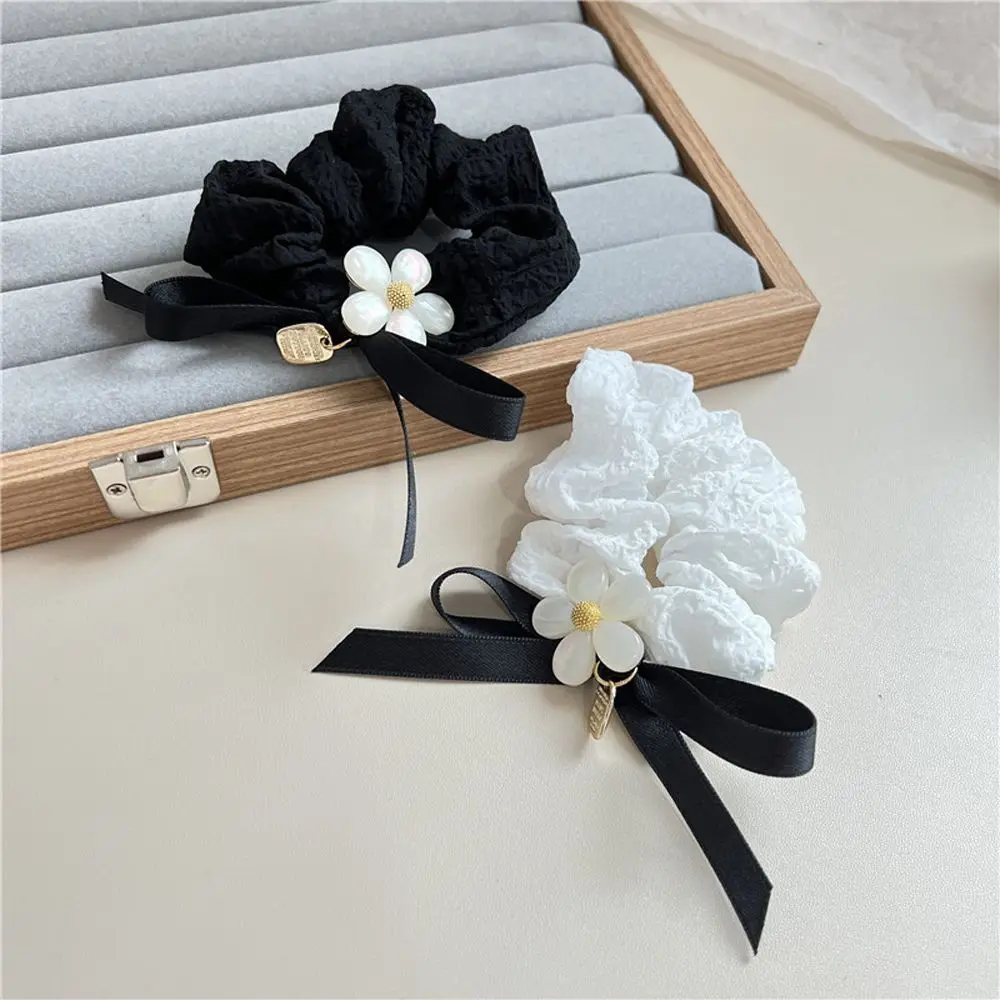

Simple Party Gift Flower Pendant Temperament Elastic Hair Bands Korean Style Hair Rope Women Hair Ties Bow Scrunchies