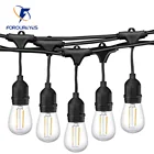 Лидер продаж, праздничный светильник s, уличная Водонепроницаемая светодиодная гирлянсветильник 15 м S14 E27 2 Вт с теплым белым светом для сада, Рождественское украшение