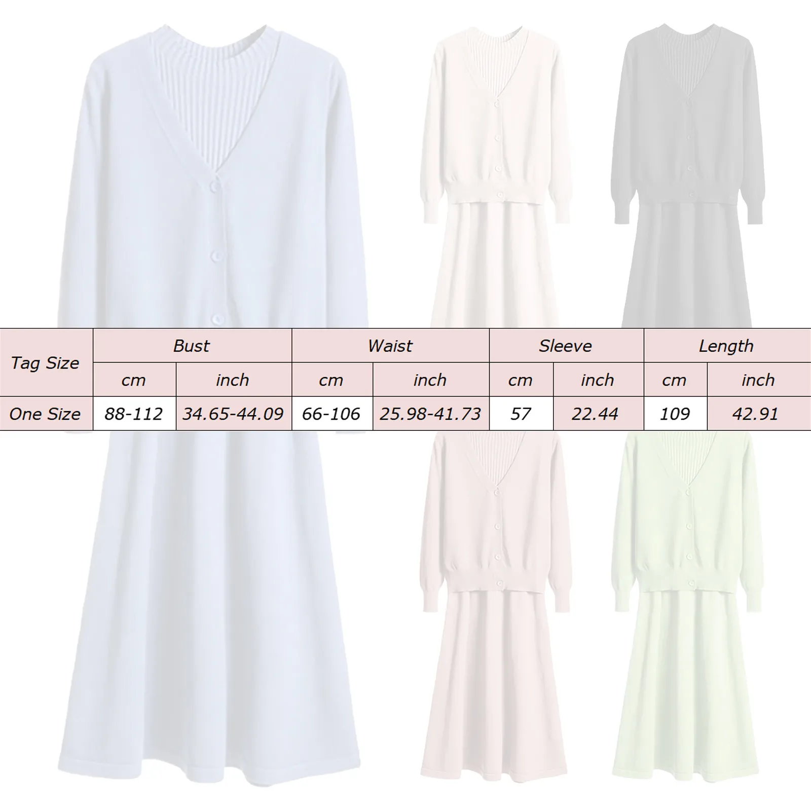 Женский вязаный свитер из ткани Мот теплый и уютный на осень зиму комплект двух