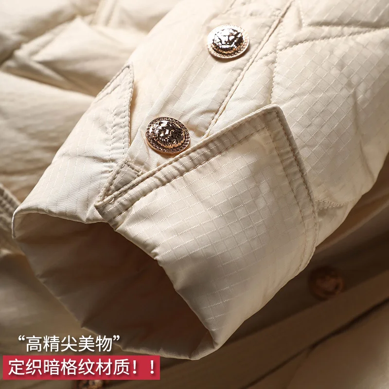 High-quality 90% White Duck Down Jacket Women  High Street  Autumn/Winter Thin Coats  Casacos De Inverno Feminino 2022