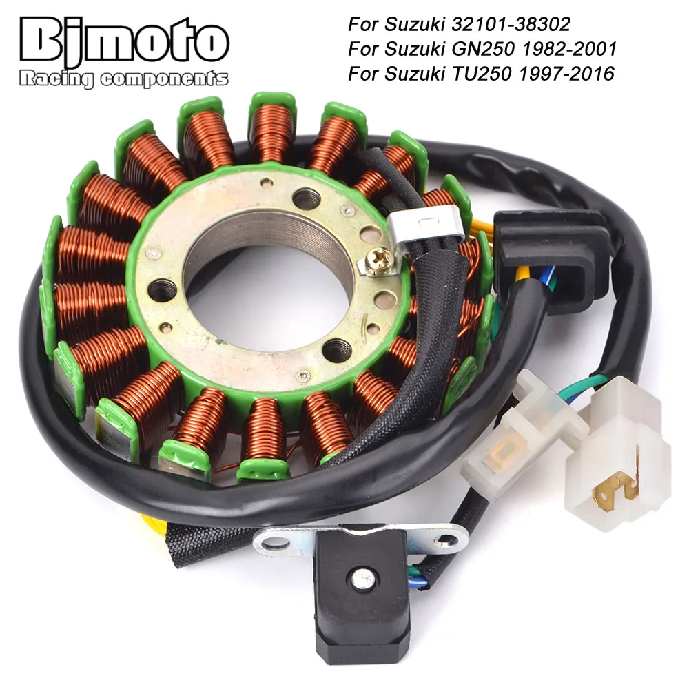 

Motorcycle Generator Stator Coil Assembly Kit For Suzuki GN250 1982-2001 TU250 1997-2016 32101-38302