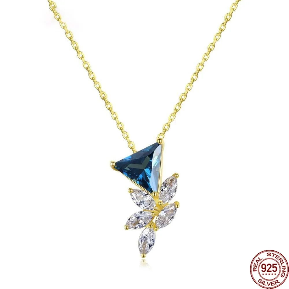 

BABIQU Topaz Gemstone Pendant Necklaces for Women Wedding Engagement Fine Jewelry 925 Sterling Silver Kolye Femme Christmas Gift