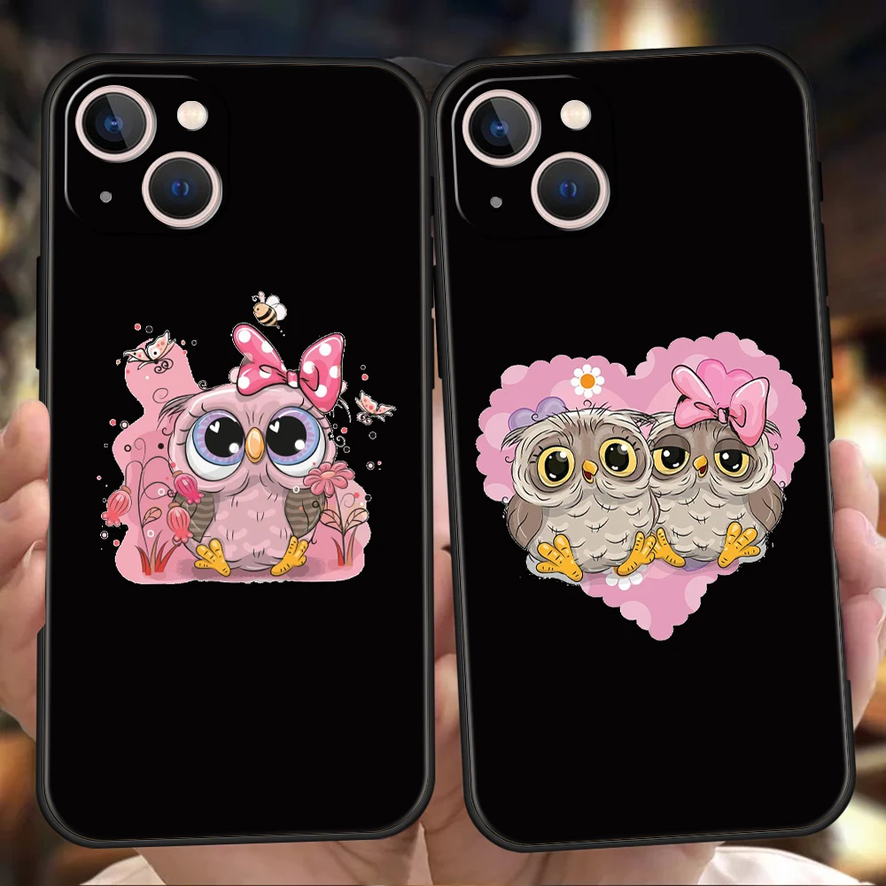 

Harris Cute Owl Phone Case Cover for iPhone 14 13 12 11 Pro Max 7 8 Plus XR XS X SE 2020 13 Mini Silicone Soft Fundas Shell Bags