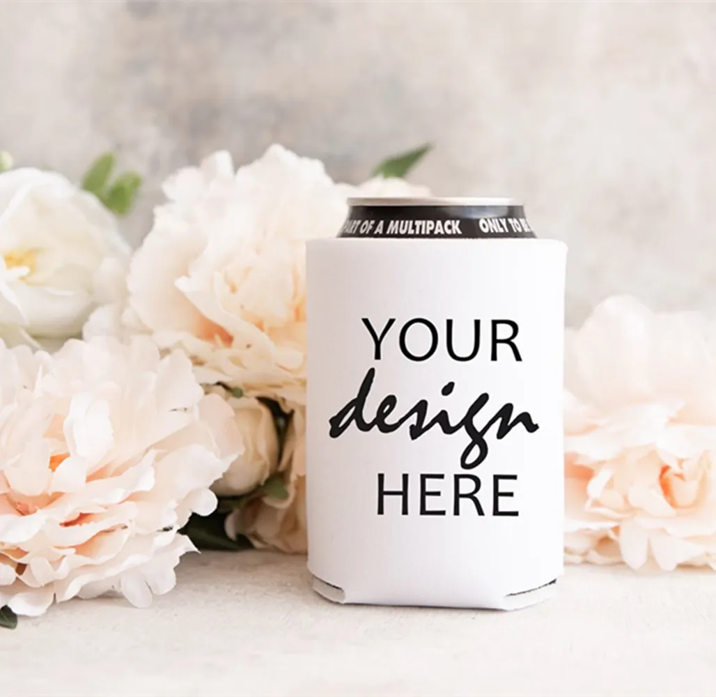 Personalised Can Cooler Mockup Can Hugger Mock up Can Chiller Mockup Styled Stock Photo Wedding Photo Can Beer Coolers