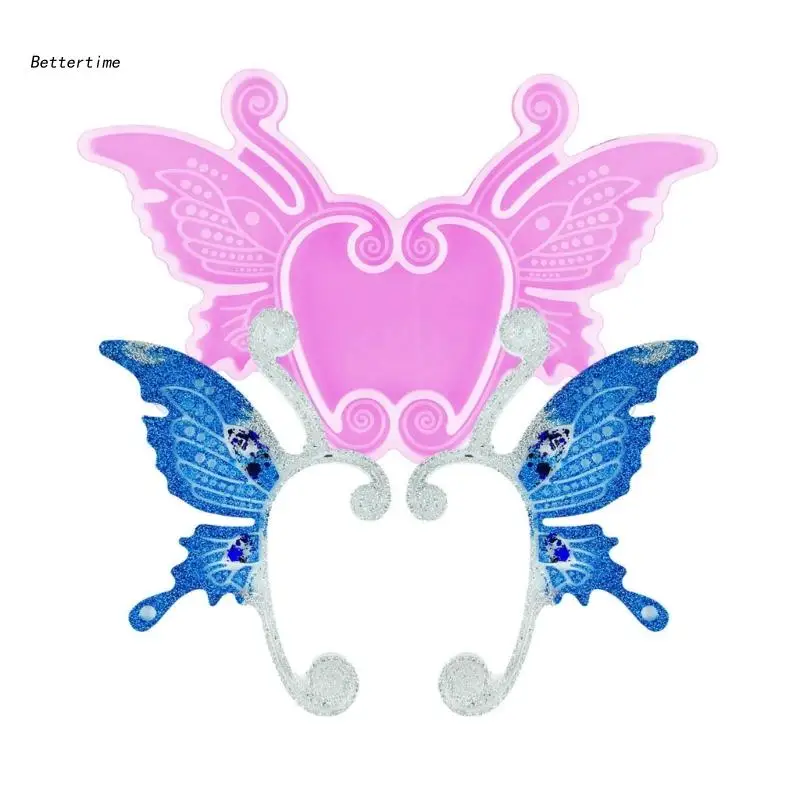 

B36D Glossy Silicone Mold Ear Cuff Earring Resin Mold Wing Shape Resin Casting Mold for Jewelry Making DIY Earrings