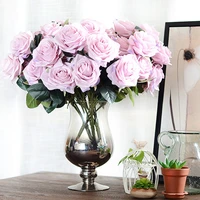 10 headsbunch artificial high quality rose bouquet bridal wedding bouquet wedding room home decor photo props