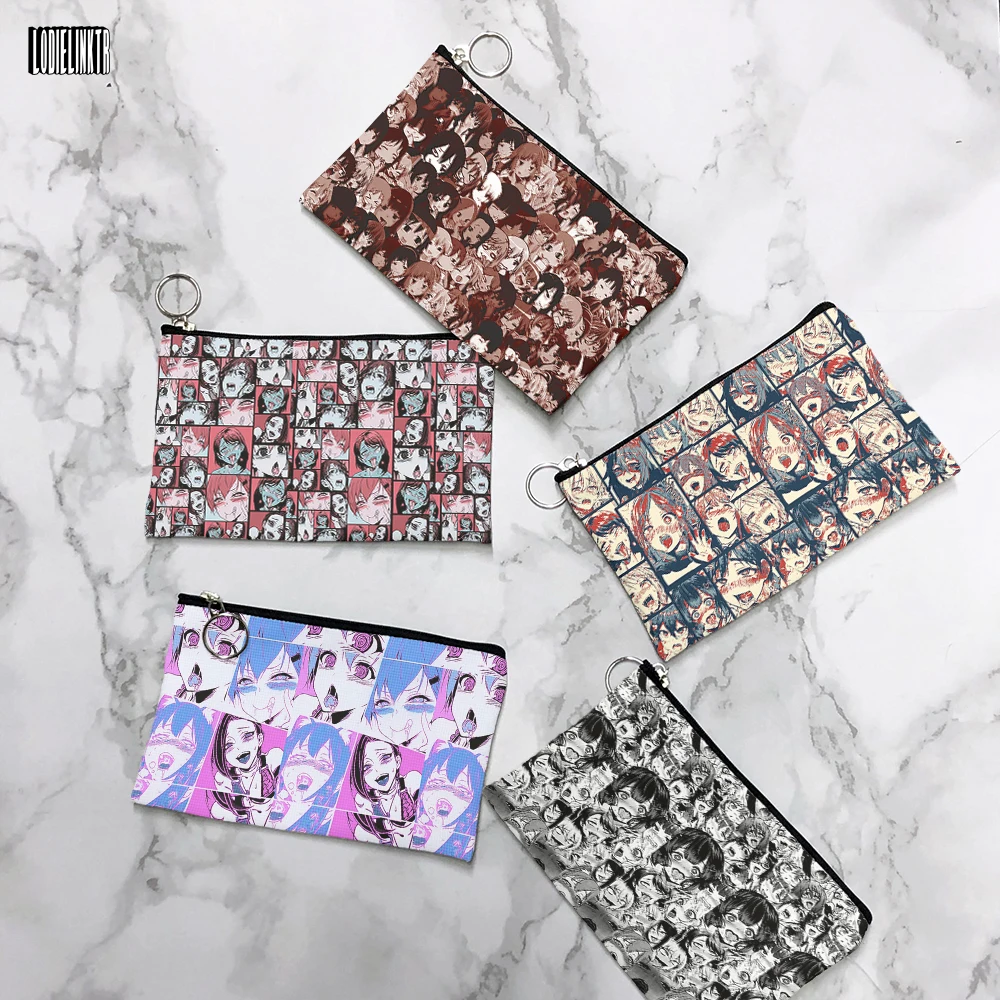 

Anime Printed Coin Purse For Women Cartoon Kawaii Girls Portable Clutch Key Lipstick Bank Card Mini Storage Bag Zipper Wallet